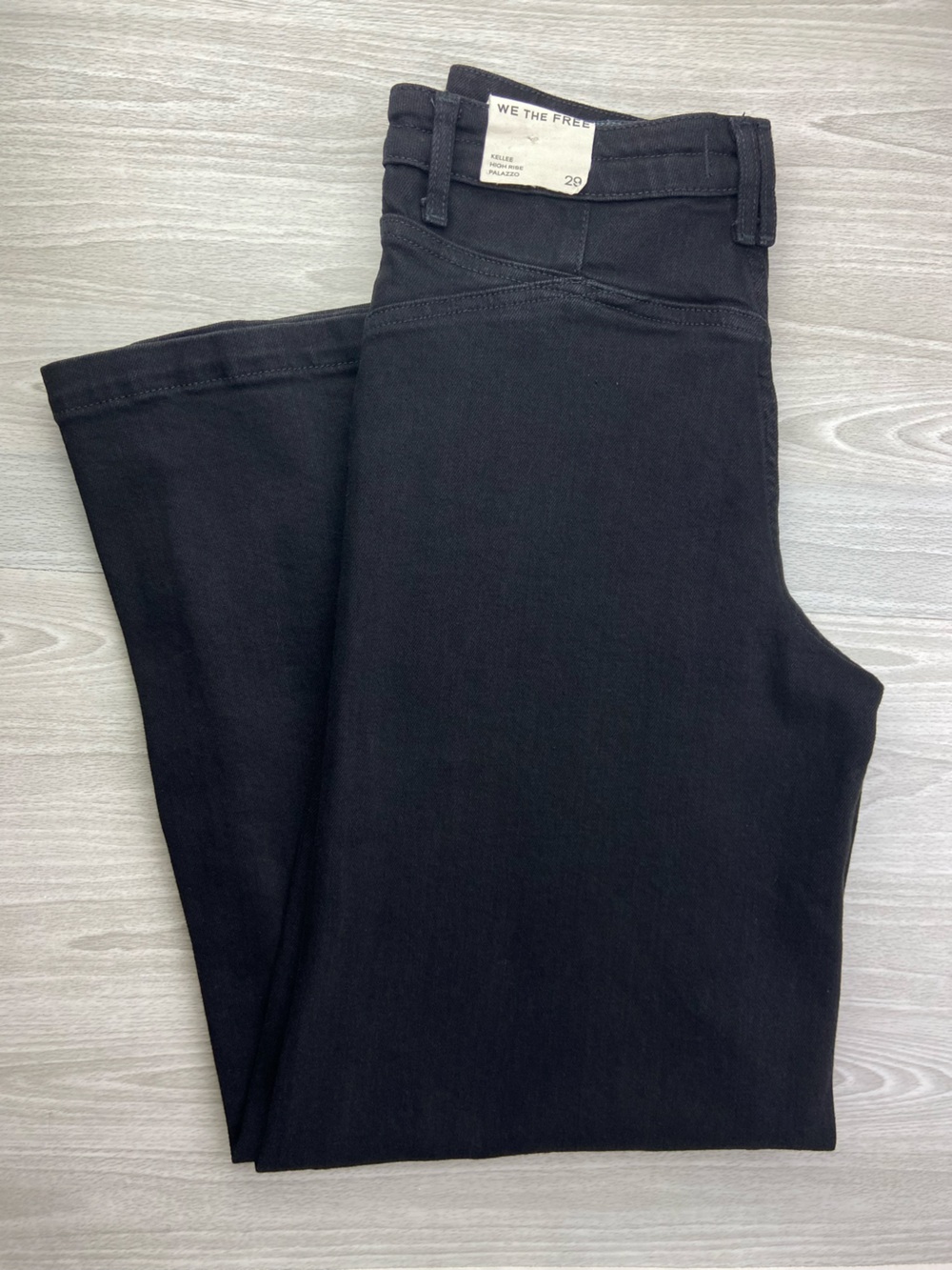 We The Free Kellee High Rise Palazzo Jeans Black Size 29 - Picture 15 of 17